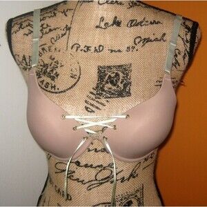 Youmita Nude/Mint Two Tone 36C Push Up bra NWT